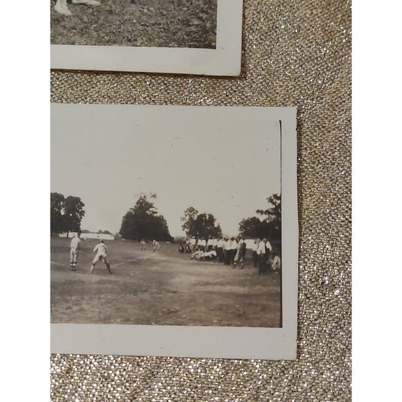 2 Vintage Photos 1920s Baseball Players Game Rural Ohio Sports Uniform Action - Picture 3 of 7